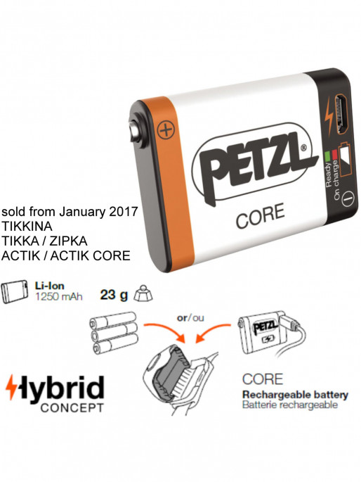 Batterie PETZL Core pour lampe frontale E99ACA / MEGA-PILES
