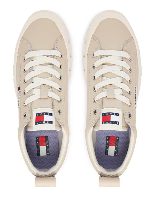 TOMMY JEANS Обувки TJW VULC FLATFORM LEATHER