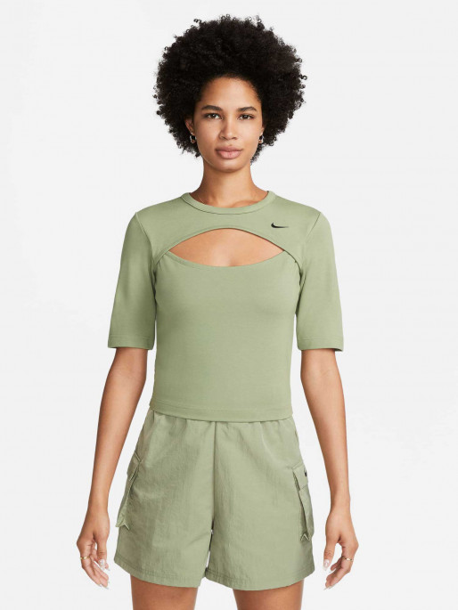 NIKE T-Shirts W NSW ESSNTL HLSLV TOP CUTOUT