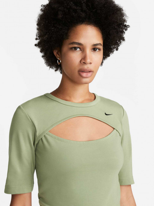 NIKE T-Shirts W NSW ESSNTL HLSLV TOP CUTOUT