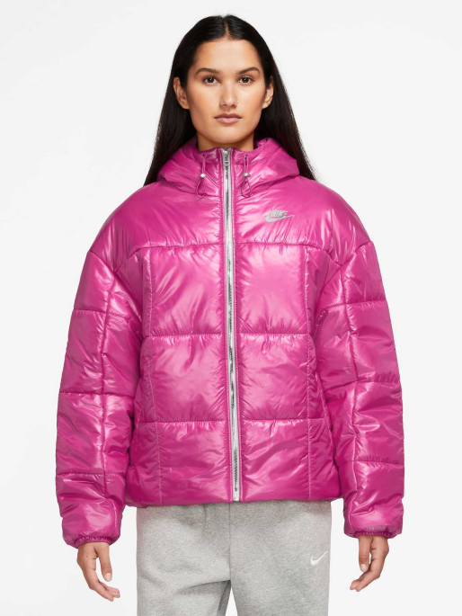 Nike pink Vintage popular Puffer Jacket w removable hood