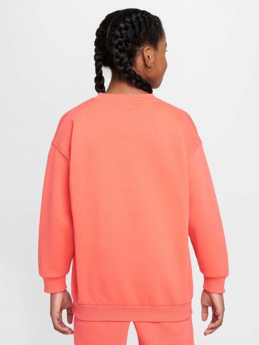 NIKE Bluza G Nsw Club Flc Ovrszd Crew Lbr