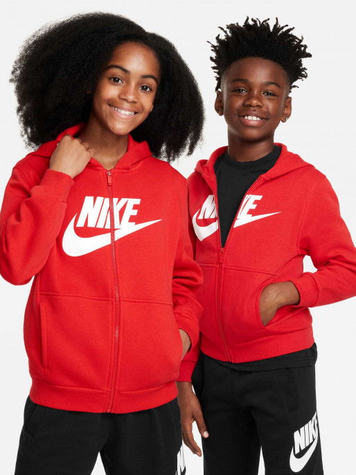 NIKE Hoodie K NSW CLUB FLC HD FZ LS HBR