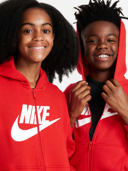 NIKE Hoodie K NSW CLUB FLC HD FZ LS HBR