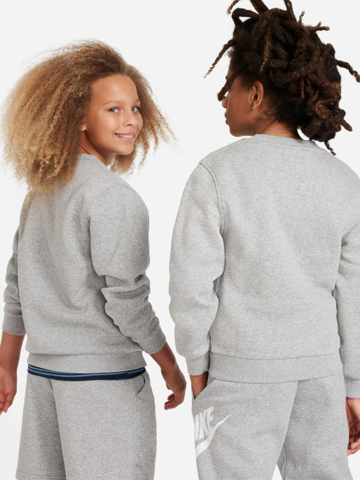 NIKE Bluza K Nsw Club Flc Crew Ls Hbr