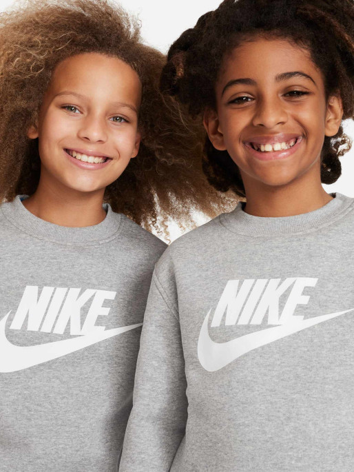 NIKE Bluza K Nsw Club Flc Crew Ls Hbr
