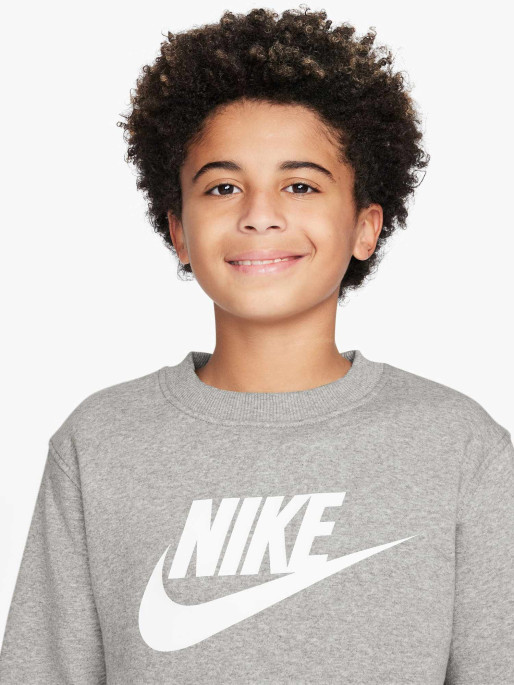 NIKE Bluza K Nsw Club Flc Crew Ls Hbr