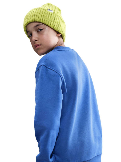 NIKE Bluza K Nsw Club Flc Crew Ls Hbr