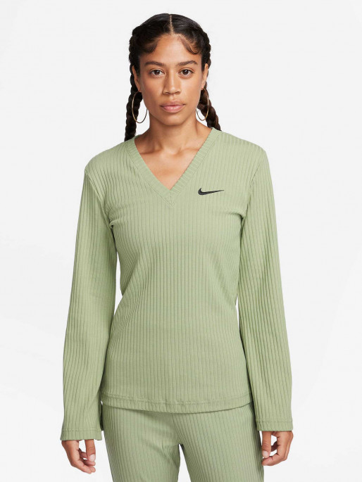 NIKE Bluza W Nsw Rib Jrsy Ls Vnk