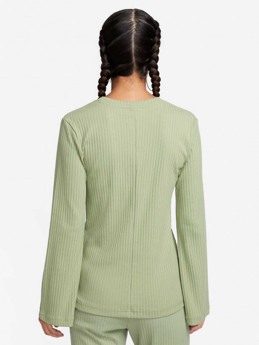 NIKE Bluza W Nsw Rib Jrsy Ls Vnk