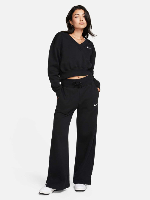 NIKE Bluza W Nsw Phnx Flc Crop Vneck