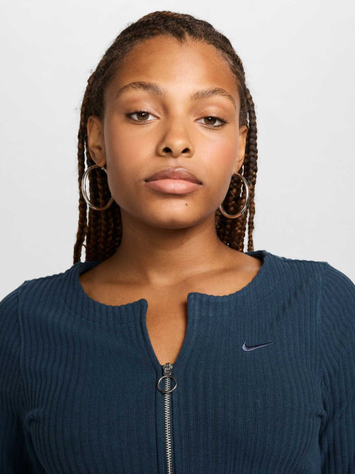 NIKE Cardigan W Nsw Nk Chll Knt Rib Fz Crdgn