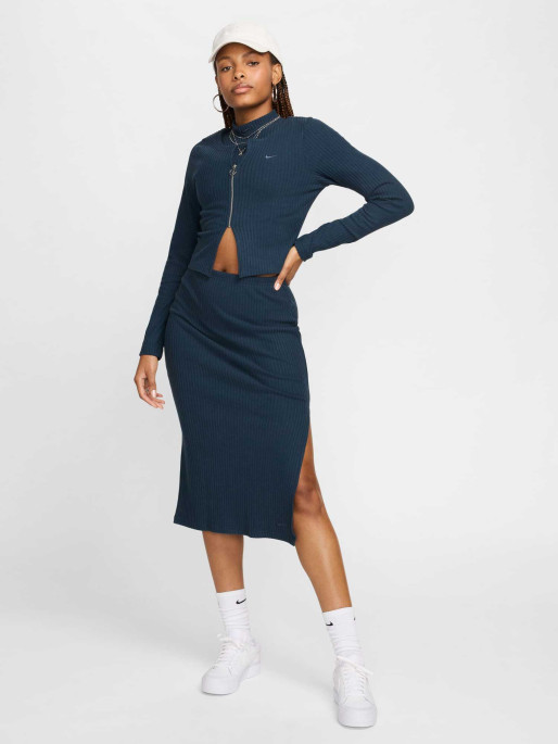 NIKE Cardigan W Nsw Nk Chll Knt Rib Fz Crdgn