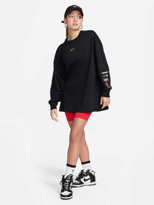 NIKE Bluza W Nsw Ls Bf Print Sw