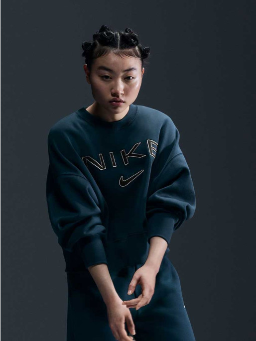 NIKE Bluza W Nsw Phnx Flc Oos Logo Crew