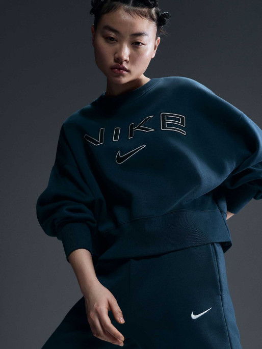 NIKE Bluza W Nsw Phnx Flc Oos Logo Crew