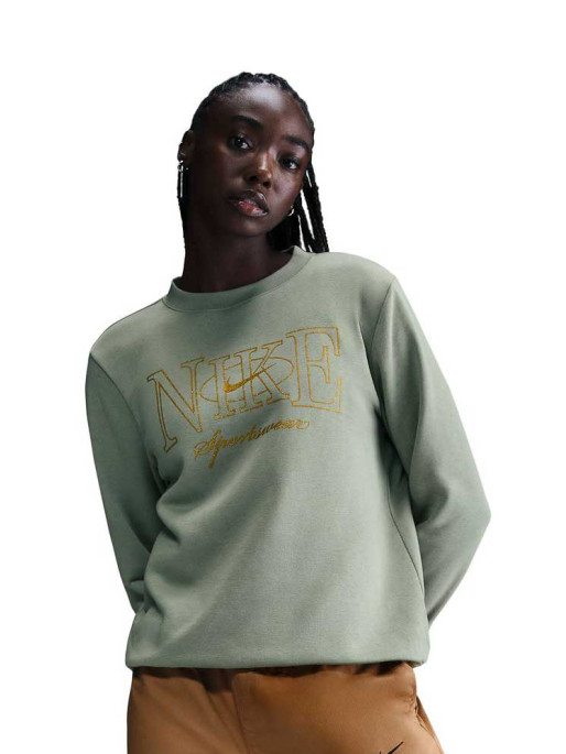 NIKE Bluza W Nsw Club Po Crew Shine