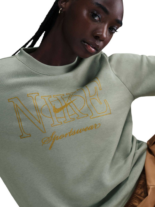 NIKE Bluza W Nsw Club Po Crew Shine
