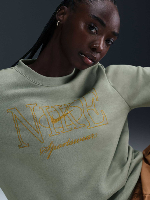 NIKE Bluza W Nsw Club Po Crew Shine