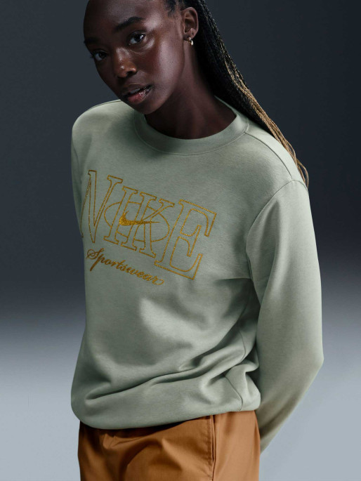 NIKE Bluza W Nsw Club Po Crew Shine