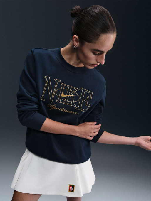 NIKE Top W NSW CLUB PO CREW SHINE