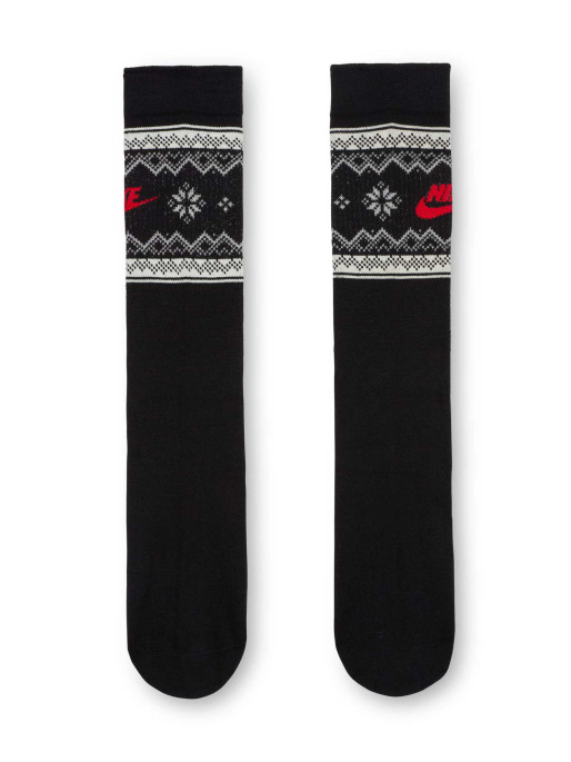 NIKE Αθλητικές Κάλτσες Essential Holiday Fair Isle Crew Sock Black