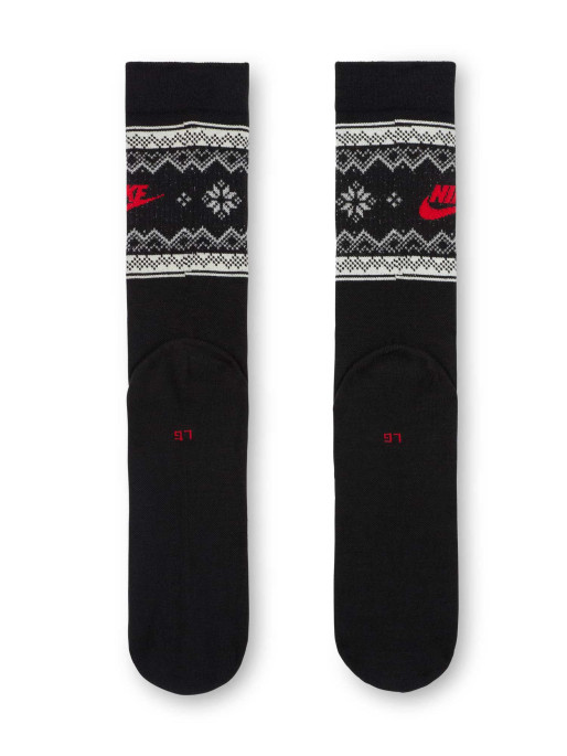 NIKE Αθλητικές Κάλτσες Essential Holiday Fair Isle Crew Sock Black
