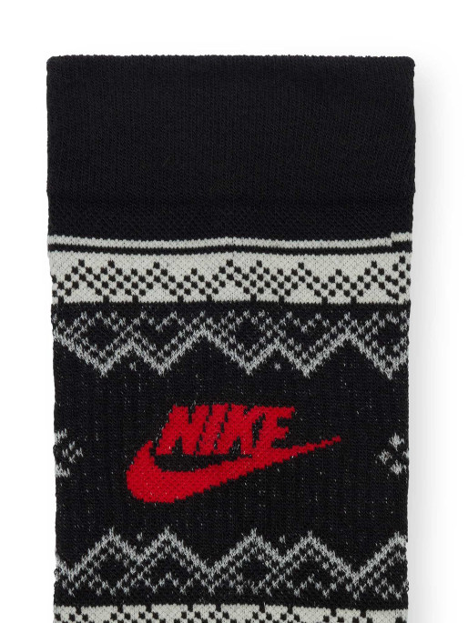 NIKE Αθλητικές Κάλτσες Essential Holiday Fair Isle Crew Sock Black