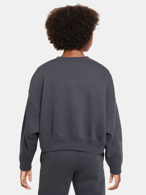 NIKE Bluza G Nsw Trend Flc Crew Prnt