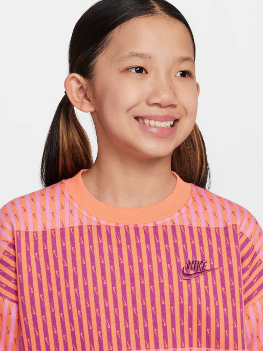 NIKE Top G NSW CLUB FLC OVRSZD CRW AOP