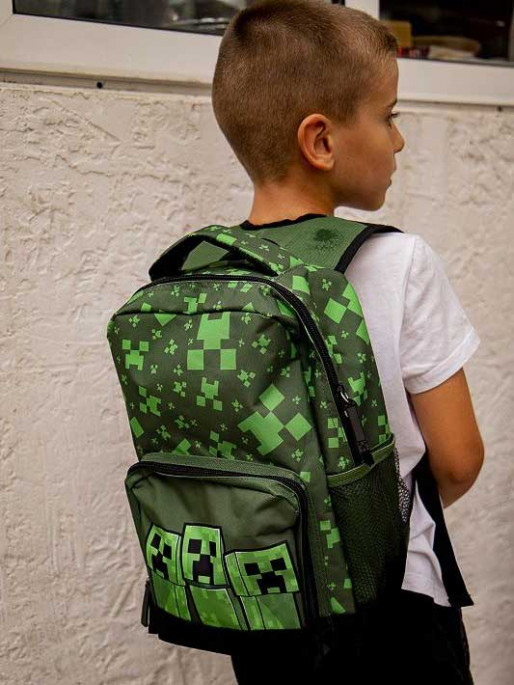 KIDS MOVIE HEROES Rucsac Minecraft Creepers Trio