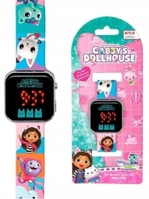 KIDS MOVIE HEROES Ceas Led Gabbs Dollhouse