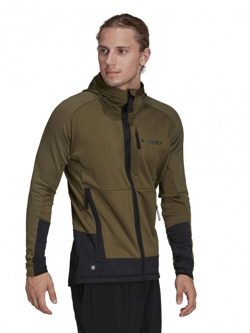ADIDAS PERFORMANCE Terrex Tech Flooce Hooded Hiking Fleece Jacket