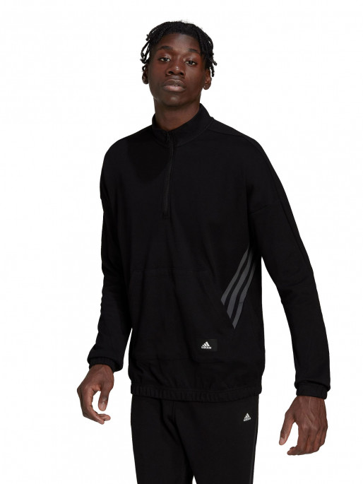 ADIDAS SPORTSWEAR TRVL Three Stripes 1/4 Zip Sweatshirt