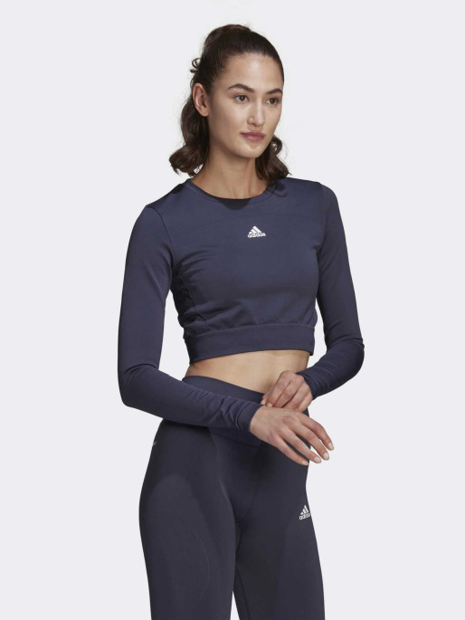 ADIDAS Блуза AEROKNIT Seamless Fitted Cropped Long-Sleeve