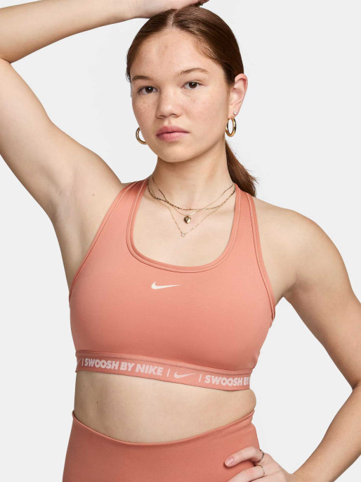 NIKE Спортен сутиен W NK SWSH MED SPT BRA GLS