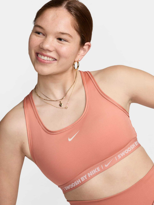 NIKE Спортен сутиен W NK SWSH MED SPT BRA GLS