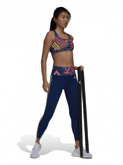 adidas x FARM Rio Medium-Support Bra - Blue | Women's Yoga | adidas US
