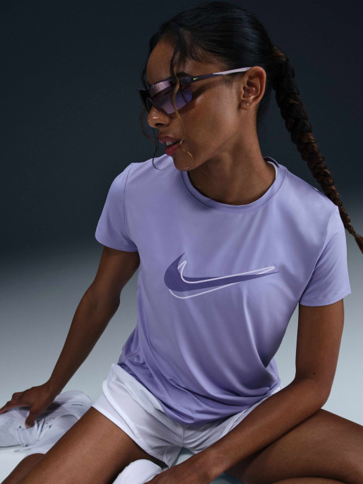 NIKE Women's T-shirt W NK ONE SWSH HBR DF SS TOP