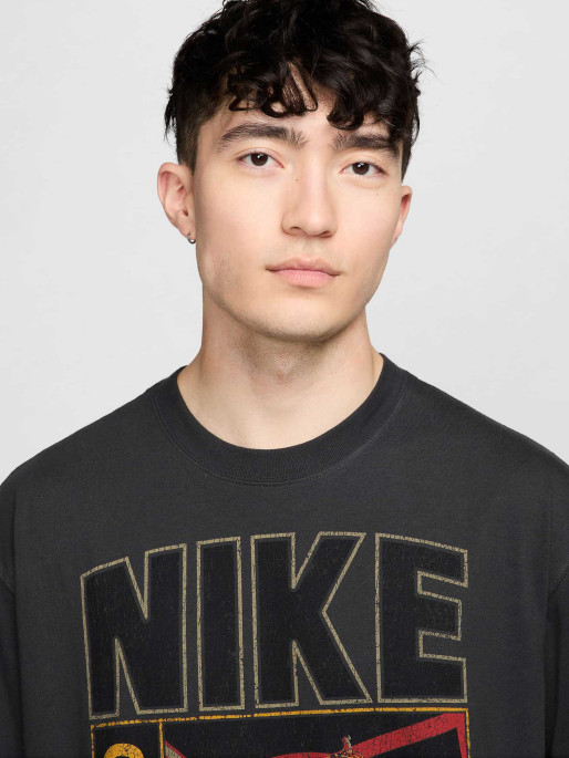 NIKE Κοντομάνικη Μπλούζα Off Noir