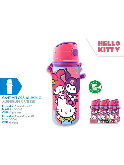 KIDS MOVIE HEROES Алуминиева бутилка Hello Kitty 600ml