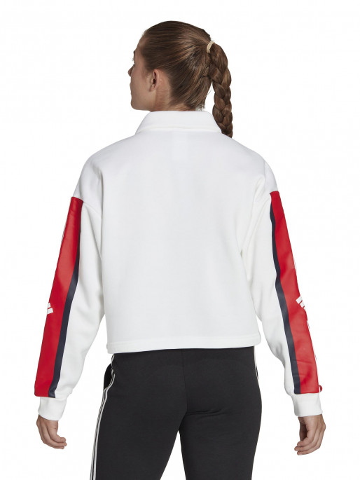 ADIDAS SPORTSWEAR Essentials Pinstripe Block Fleece Rugby Sweatshirt