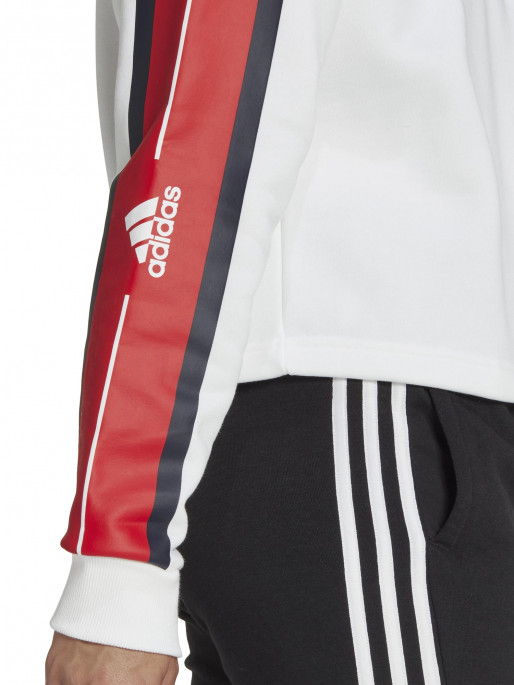 ADIDAS SPORTSWEAR Essentials Pinstripe Block Fleece Rugby Sweatshirt