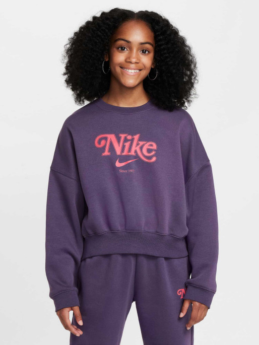 NIKE Bluza G Nsw Trend Flc Crp Crew