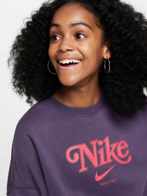 NIKE Bluza G Nsw Trend Flc Crp Crew