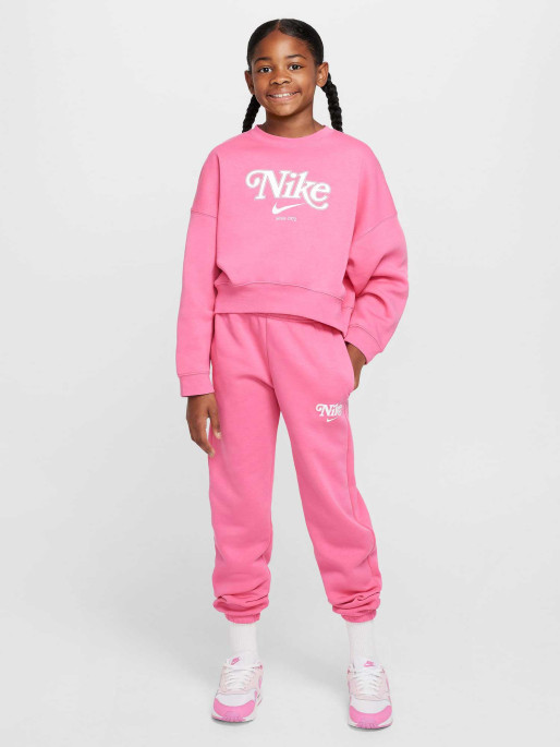 NIKE Bluza G Nsw Trend Flc Crp Crew