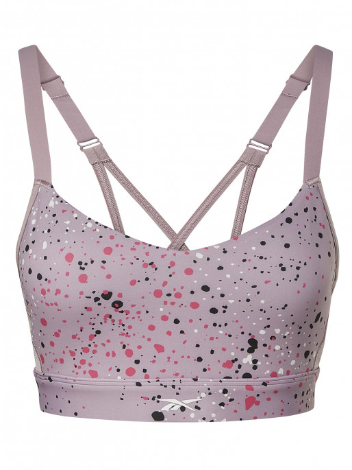 REEBOK Lux Multi-Colored Speckle Strappy Bra