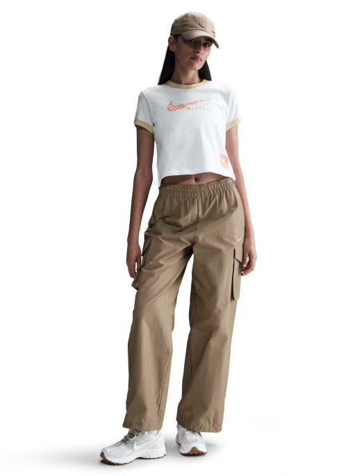 NIKE T-shirts W NSW CLUB SS TEE MOTO RGR