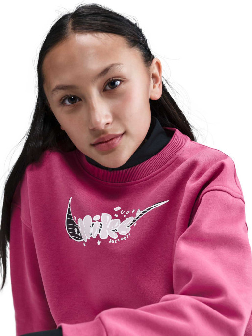 NIKE Bluza juniori G Nsw Club Flc Ovrszd Crew Gx