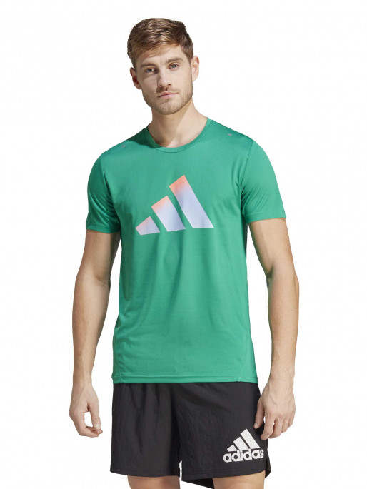 ADIDAS PERFORMANCE Κοντομάνικη Μπλούζα Run Icons 3 Bar Logo